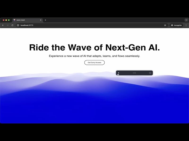 Cover image for A smooth 3D wave animation