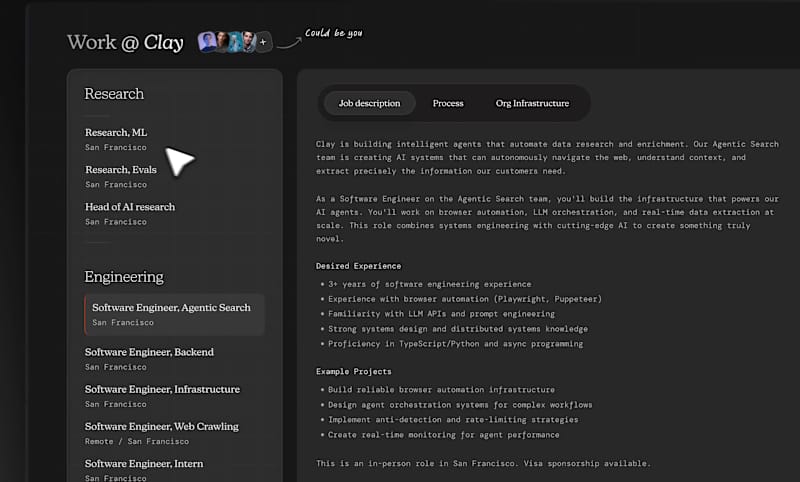 Cover image for an immersive take on careers page ft @MagicPath