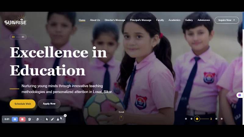 Cover image for Sunrise Education Academy – School Website Development A mod...