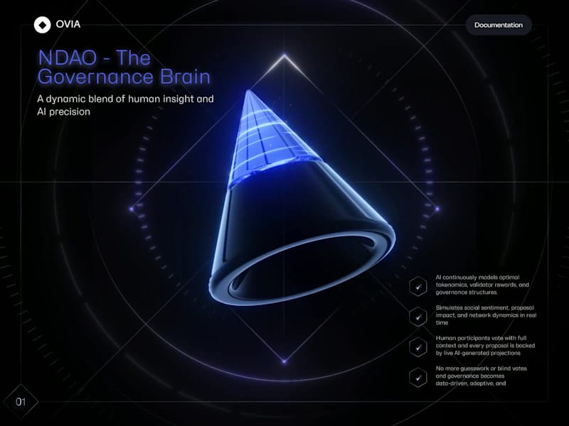 Cover image for Ovia Dao Landing page web design 3D Animation