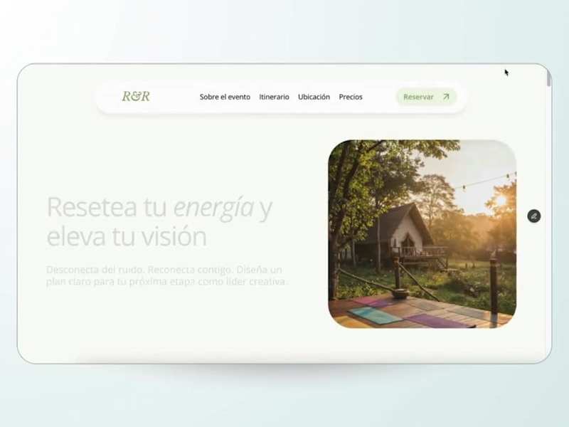 Cover image for Framer Landing Page Design for Creative Retreat