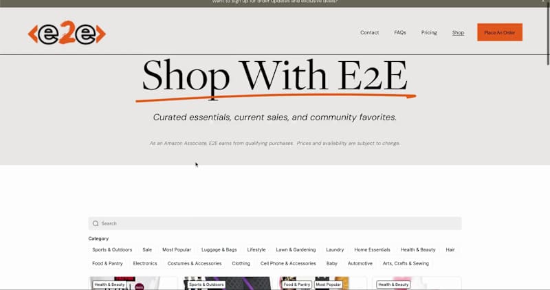 Cover image for Custom Shopping Portal - Embedded Affiliate Storefront
