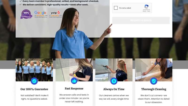 Cover image for Posh Cleaning Crew Website – Elementor Custom Build