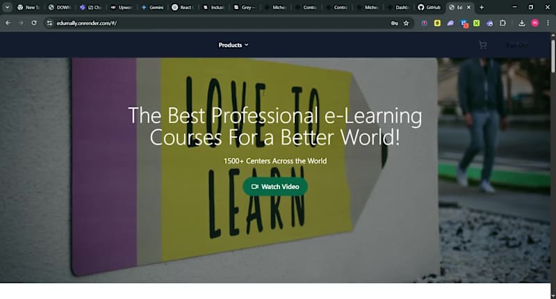 Cover image for E-learning website with user authentication