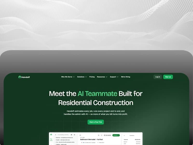 Cover image for Handoff AI Website