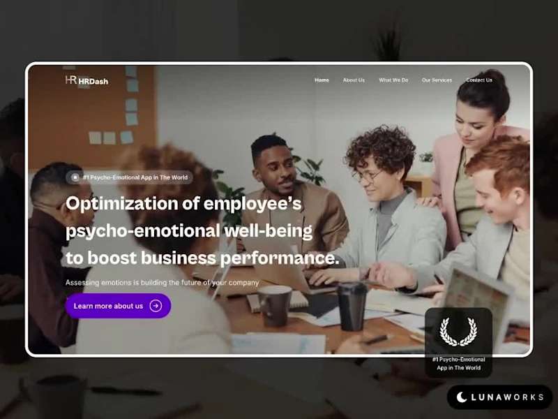 Cover image for HRDash: SaaS Landing Page for Psycho-Emotional Audits