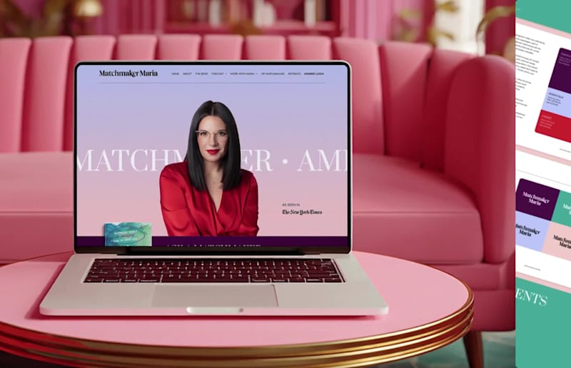 Cover image for Matchmaker Maria | Branding + Kajabi Website Design