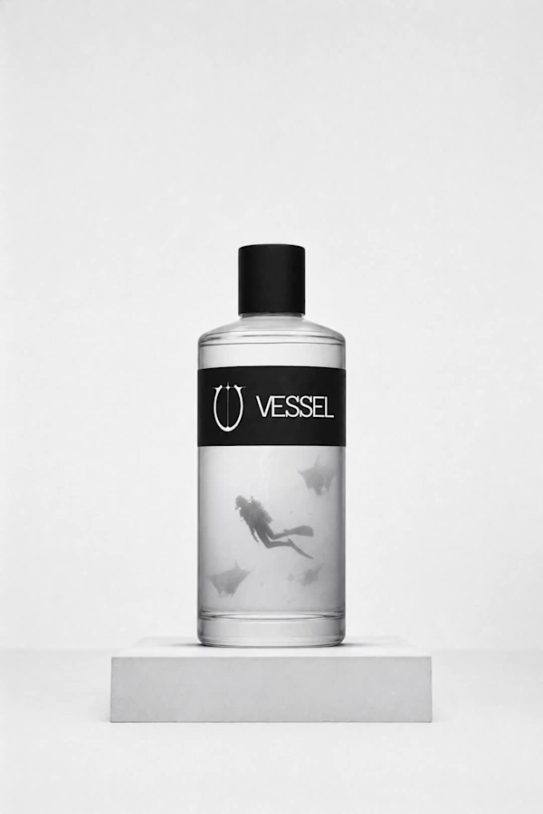 VESSEL: Monochrome Identity for Premium Water