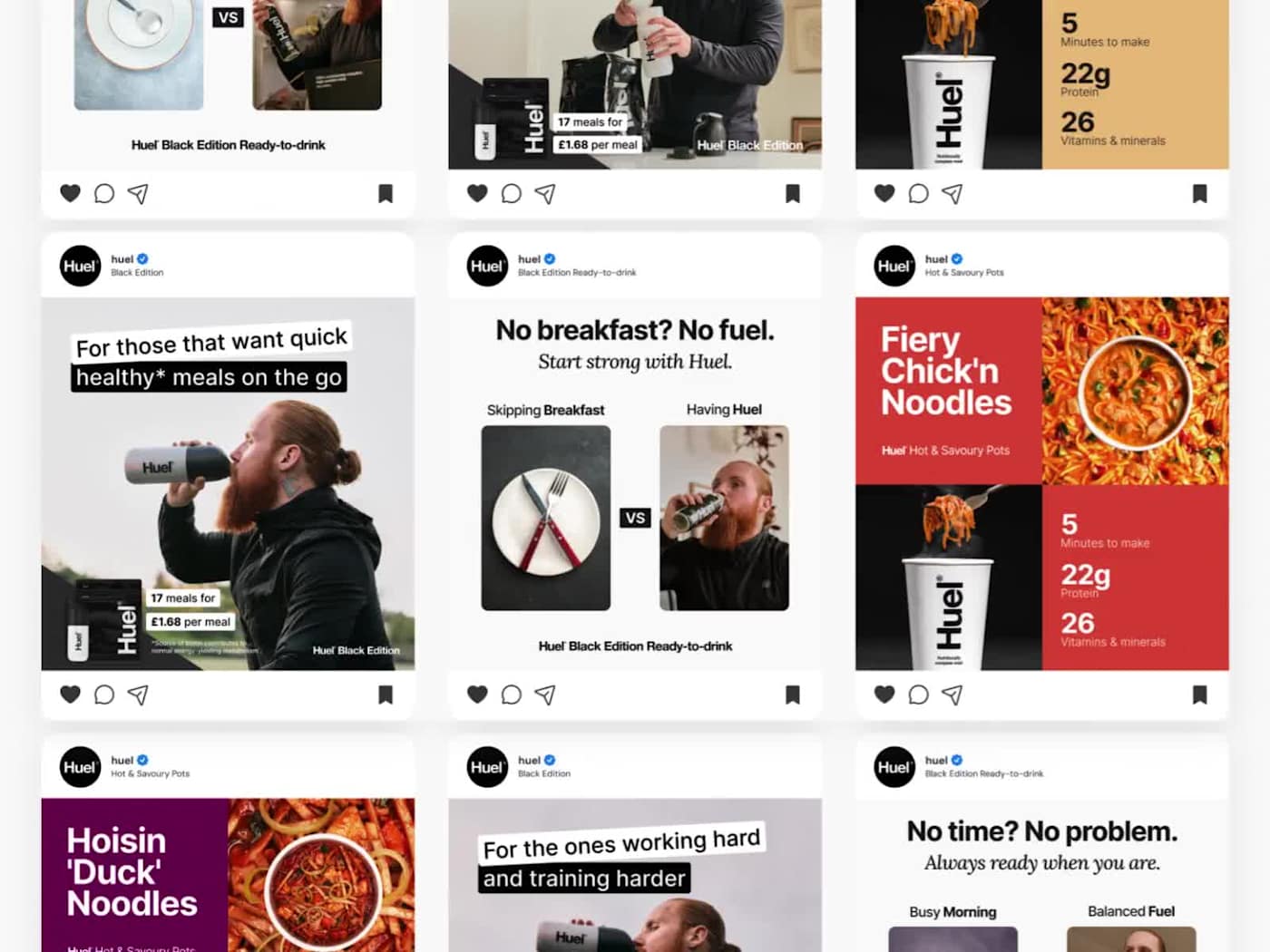 Huel high-impact static ad design
