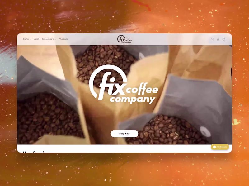 Cover image for Fix Coffee Company's Full Rebrand & Shopify Launch