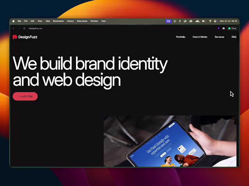 Cover image for Design Studio Landing Page - Designfuzz