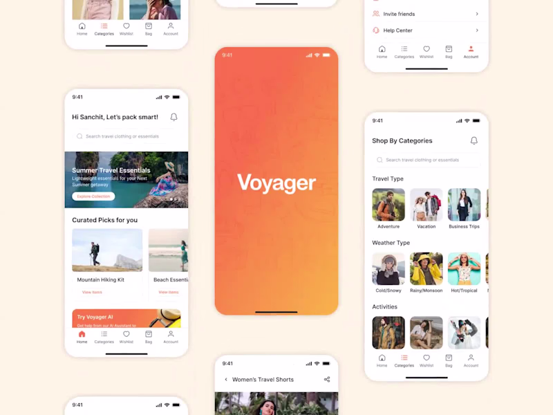 Cover image for Voyager - Clothing app for travel UX Case Study