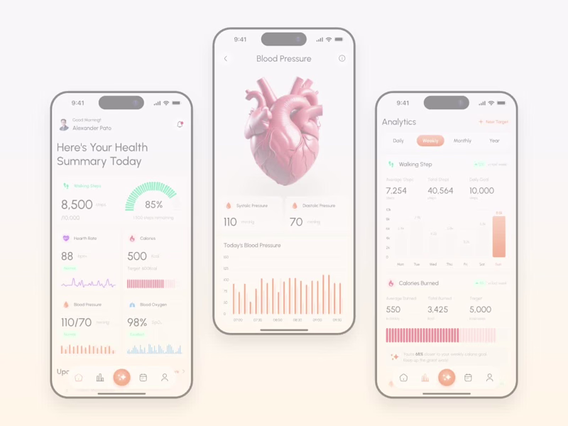 Cover image for Vitara — Health Tracker & Vitals Monitoring Mobile App