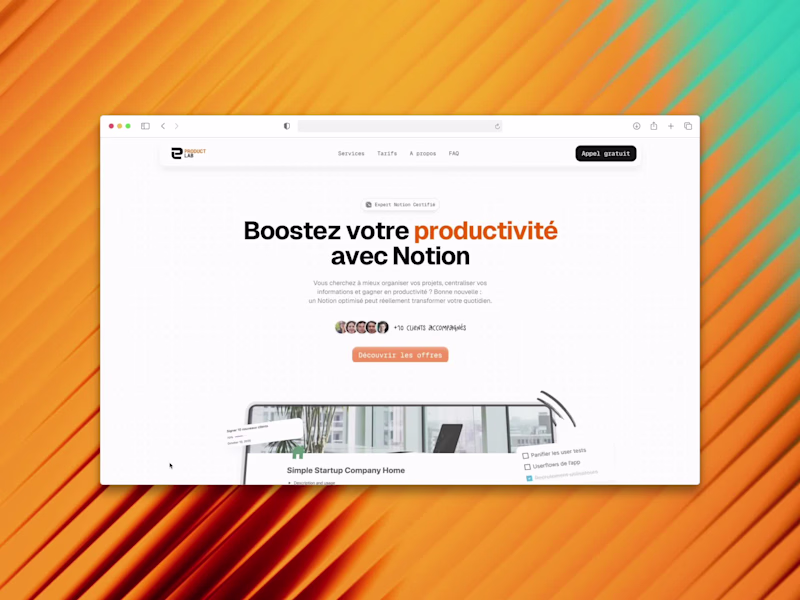 Cover image for Framer Landing page Design & Brand Identity for Product Lab