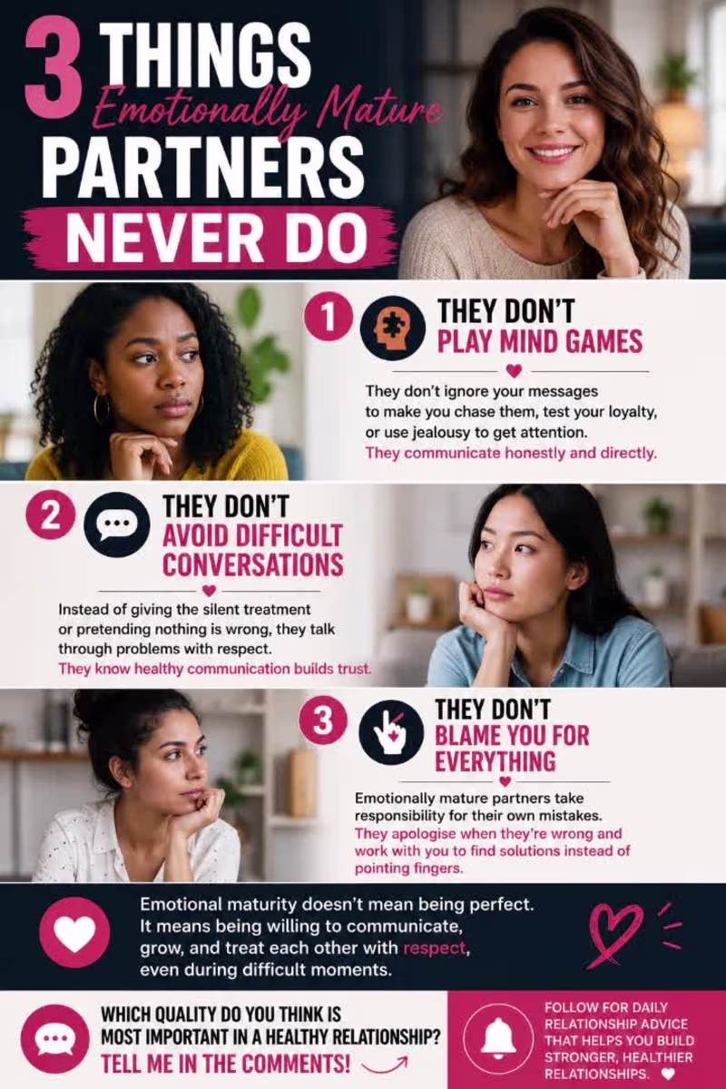 Cover image for 3 Things Emotionally Mature Partners Never Do