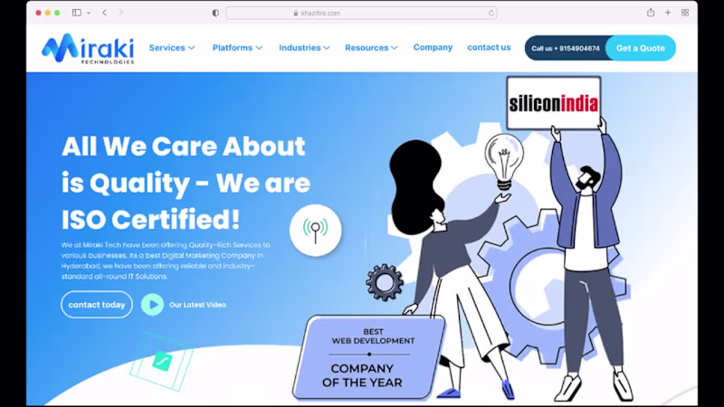 Cover image for Designed the website for Miraki