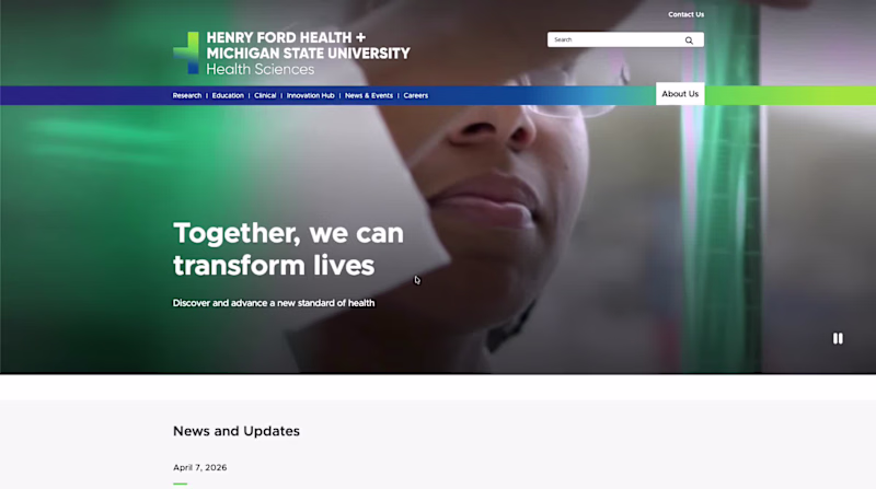Cover image for Professional Website Redesign for Henry Ford & MSU Collabora...