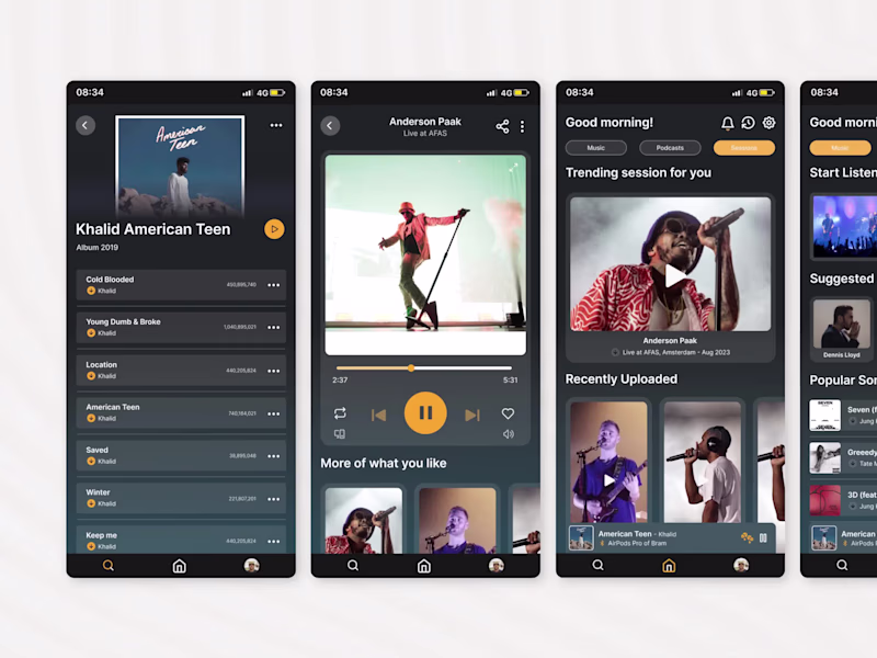 Cover image for UI design - Music Player Redesign