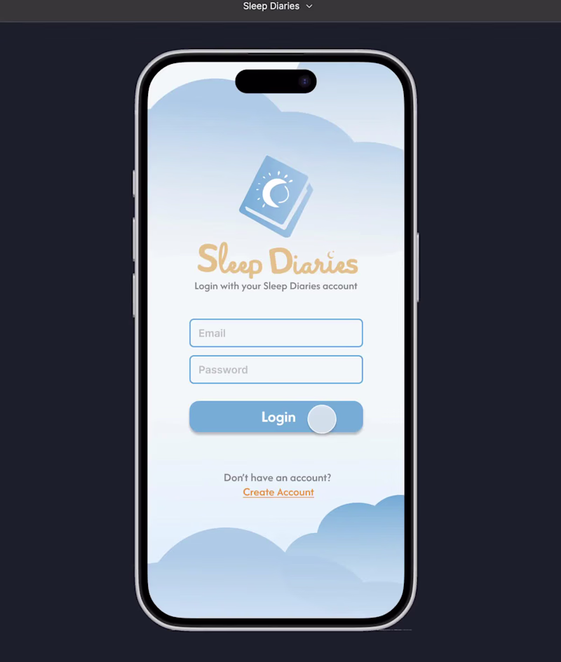 Cover image for Sleep Diaries: Wellness App Redesign
