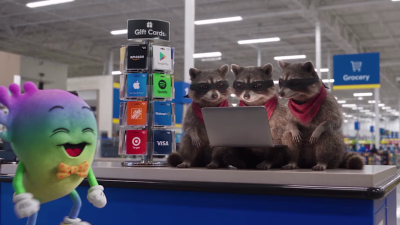Cover image for Ink'd greetings ad featuring Inky and the raccoon bandits