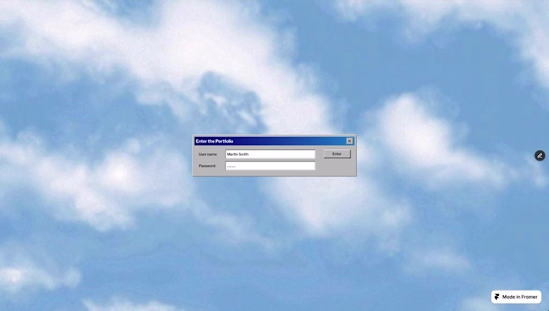 Cover image for Windows 98 themed portfolio template