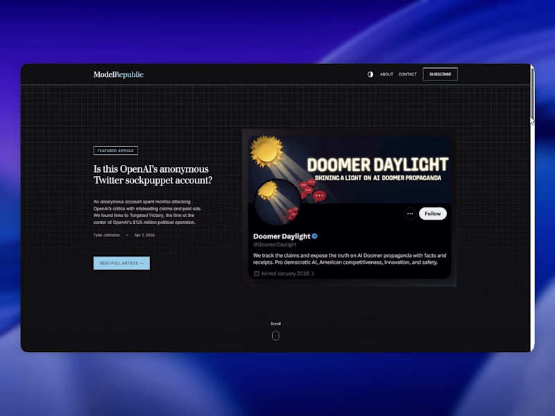 Cover image for Model Republic — AI Accountability Publication