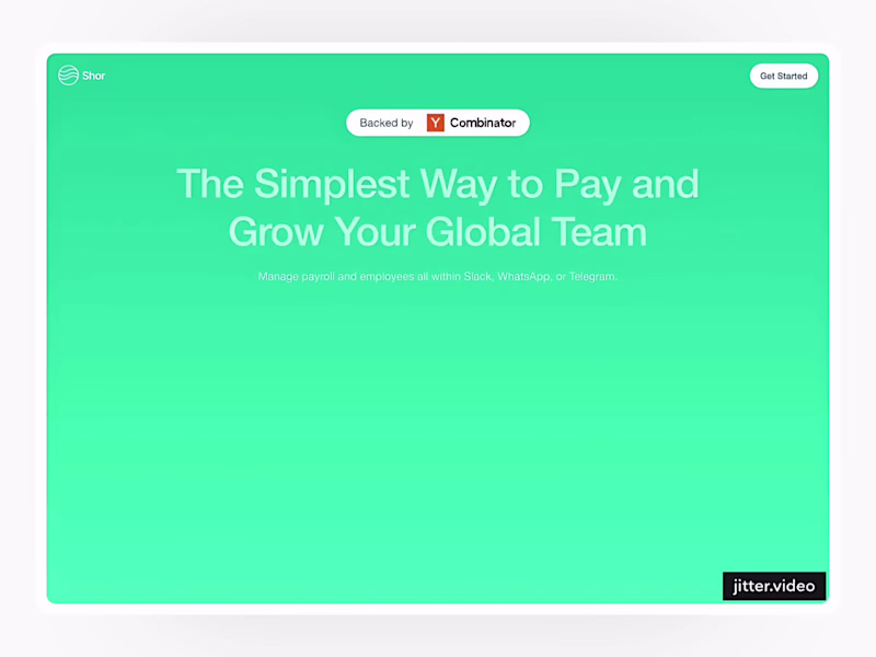 Cover image for Shor — Payroll Startup Landing Page Redesign
