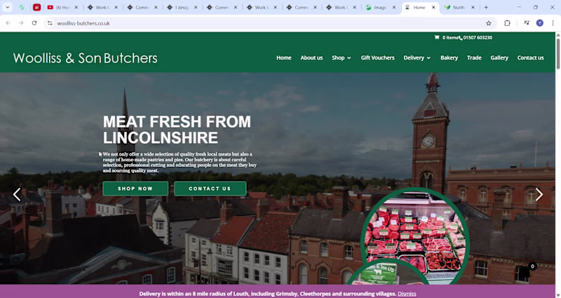 Cover image for Developed a responsive food eCommerce website for Woolliss &...