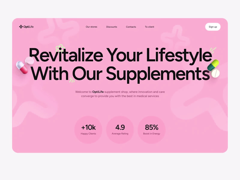Cover image for OptiLife /  Supplements Landing Page (Healthcare)