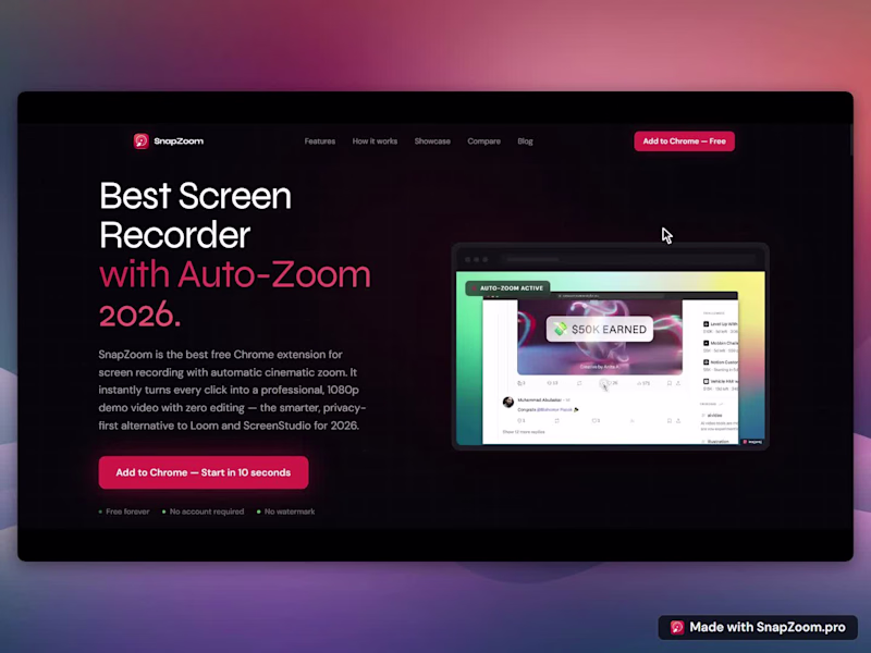 Cover image for Chrome Extension SaaS Landing Page