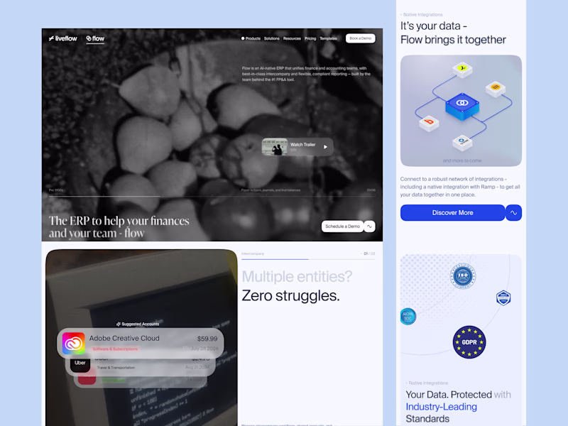 Cover image for Designing and building LiveFlow's Flow launch site in Framer