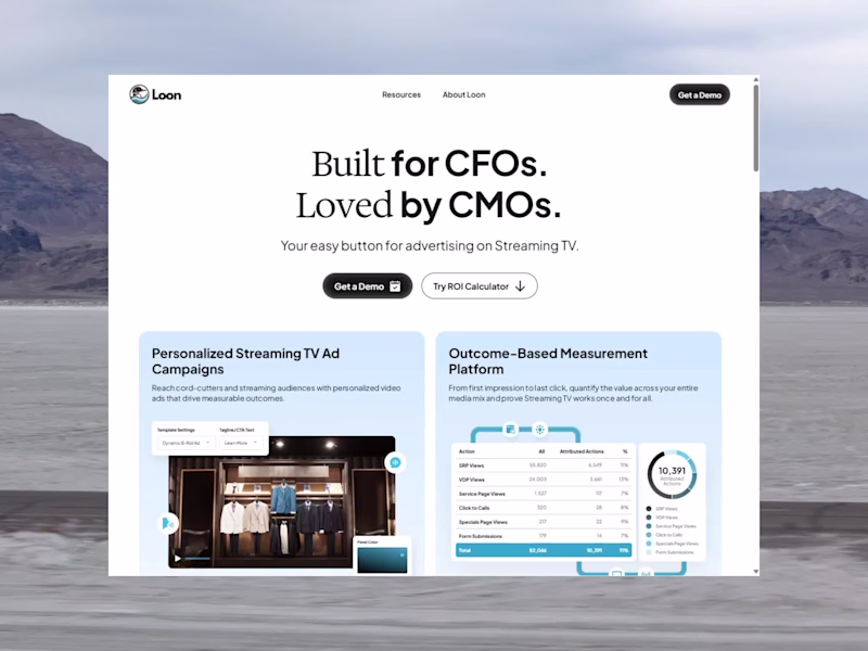 Cover image for Loon Advertising Website Design + Development in Framer