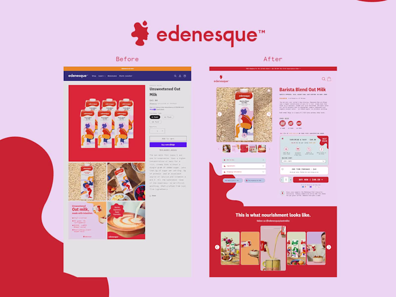 Cover image for Edenesque: Conversion Ecosystem for a Plant-Based Milk Brand