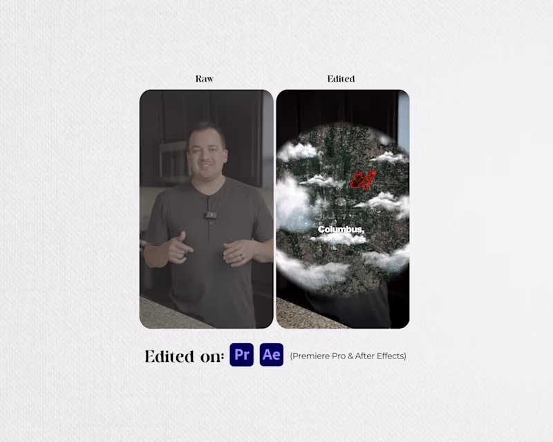 Cover image for Raw-to-edited ad video designed for clarity and viewer atten...
