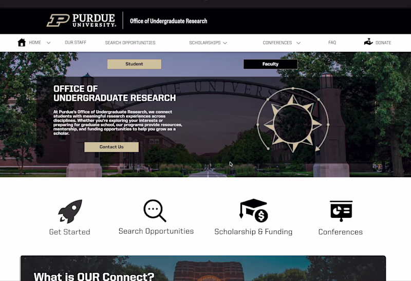 Cover image for Purdue OUR Website Redesign