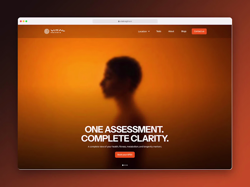 Cover image for Vital Insights // Performance & Longevity Lab Website in Framer