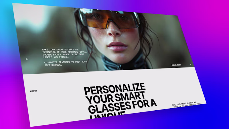 Cover image for Smart Eyewear Website Design ✨
Designed