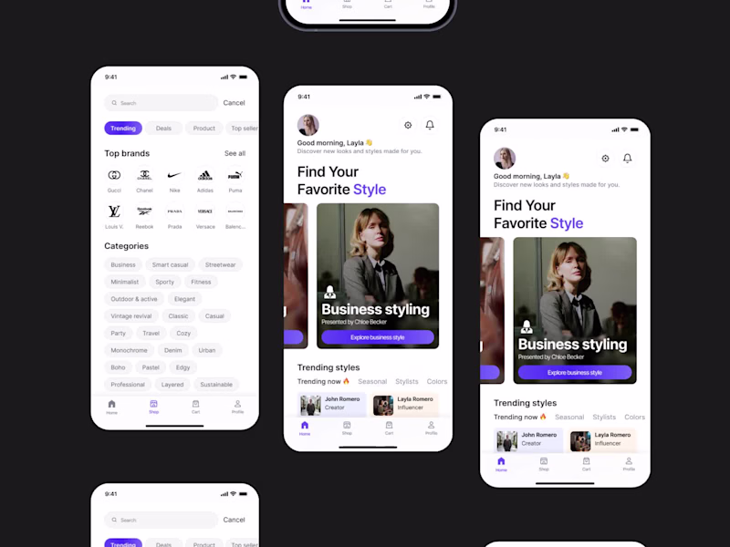 Cover image for ✨ Find Your Style – Mobile app concept This mobile concept e...