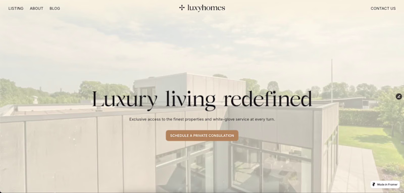 Cover image for Luxury Real Estate Website Design