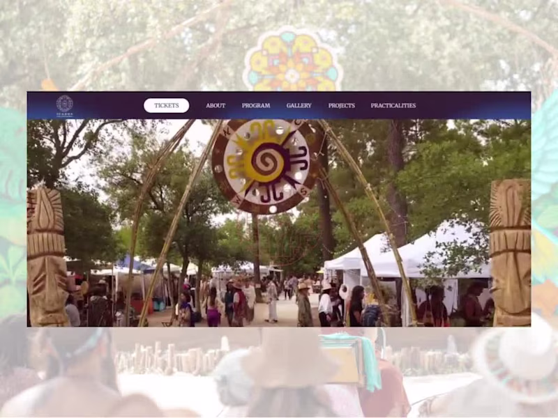 Cover image for Festival website full of rhythm, spirit and connection