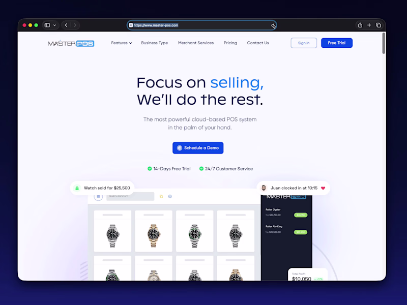 Cover image for MasterPOS – Webflow Development sion