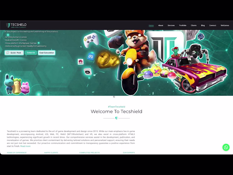 Cover image for TecShield is a corporate website