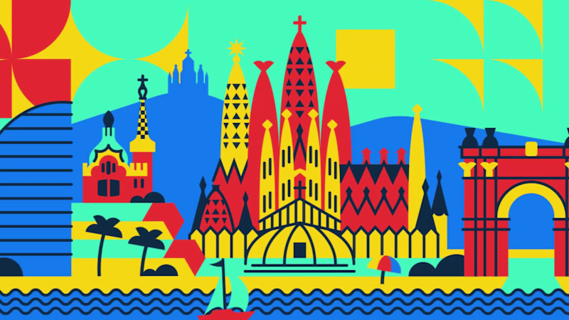 Cover image for Looping digital mural for monitors around the new G2 Barcelo...