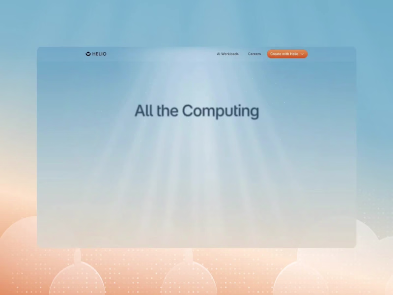 Cover image for Helio Cloud — Powering a Brighter Cloud