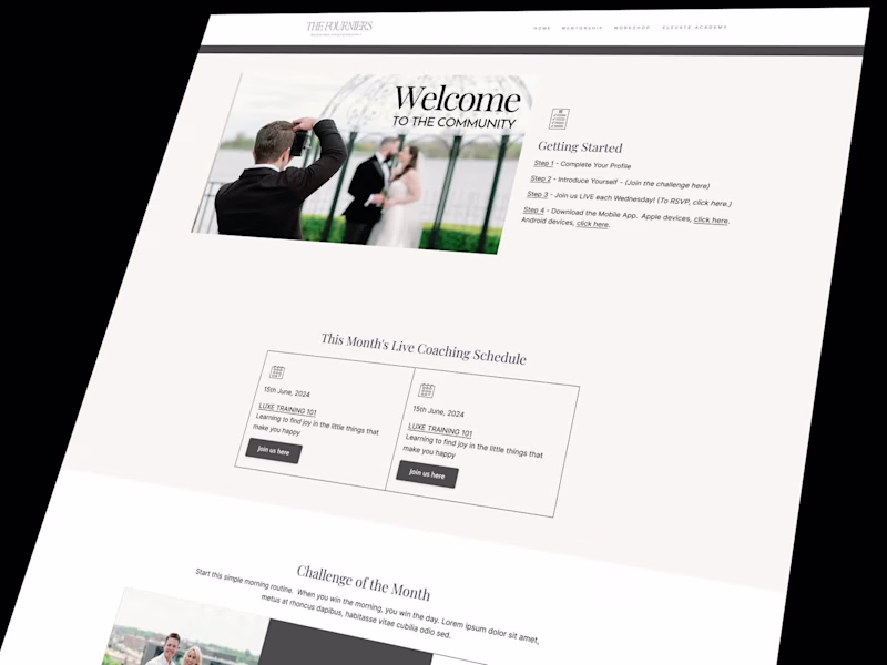 Cover image for The Fourniers — Kajabi Course & Community Build Built a comp...