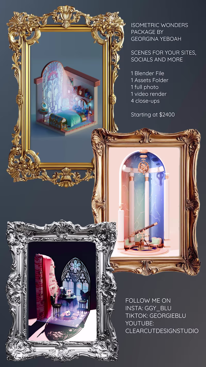 Cover image for Hello Contra! I'm opening up commissions for my 3D Isometric...