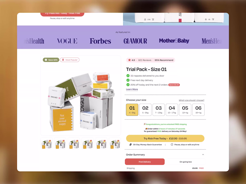 Cover image for Peachies - Replo Direct Sales Landing Page