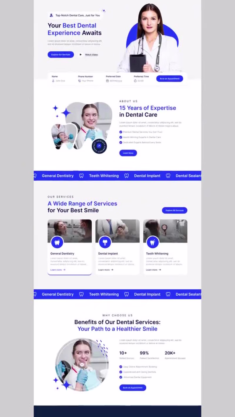 Cover image for dentistry website