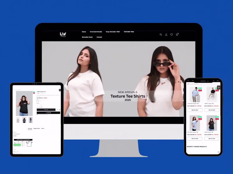 Cover image for Clothing Brand Shopify Store design