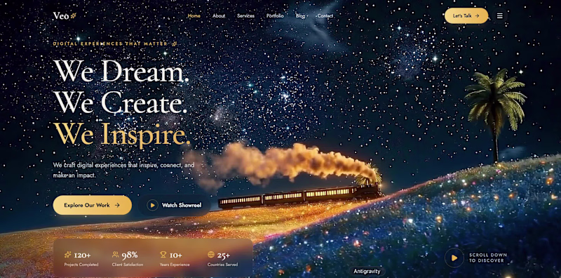 Cover image for 3D Train website Design